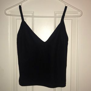 Brandy Melville simple velvet crop top